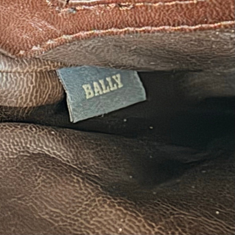 Bally Vintage Brown Quilted Leather Shoulder Bag Gold Hardware Made in Italy - Picture 7 of 12